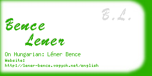 bence lener business card