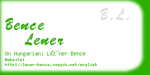 bence lener business card